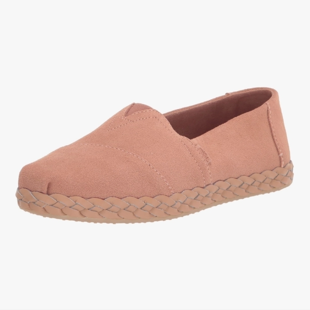 TOMS Women's Alpargata Leather Wrap Loafer Flat Pink Size Women's 9